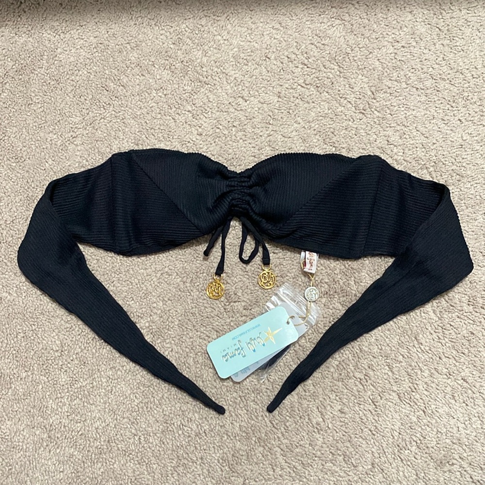 Luli Fama Triana Drawstring Bandeau Top Size XS - Picture 4 of 15